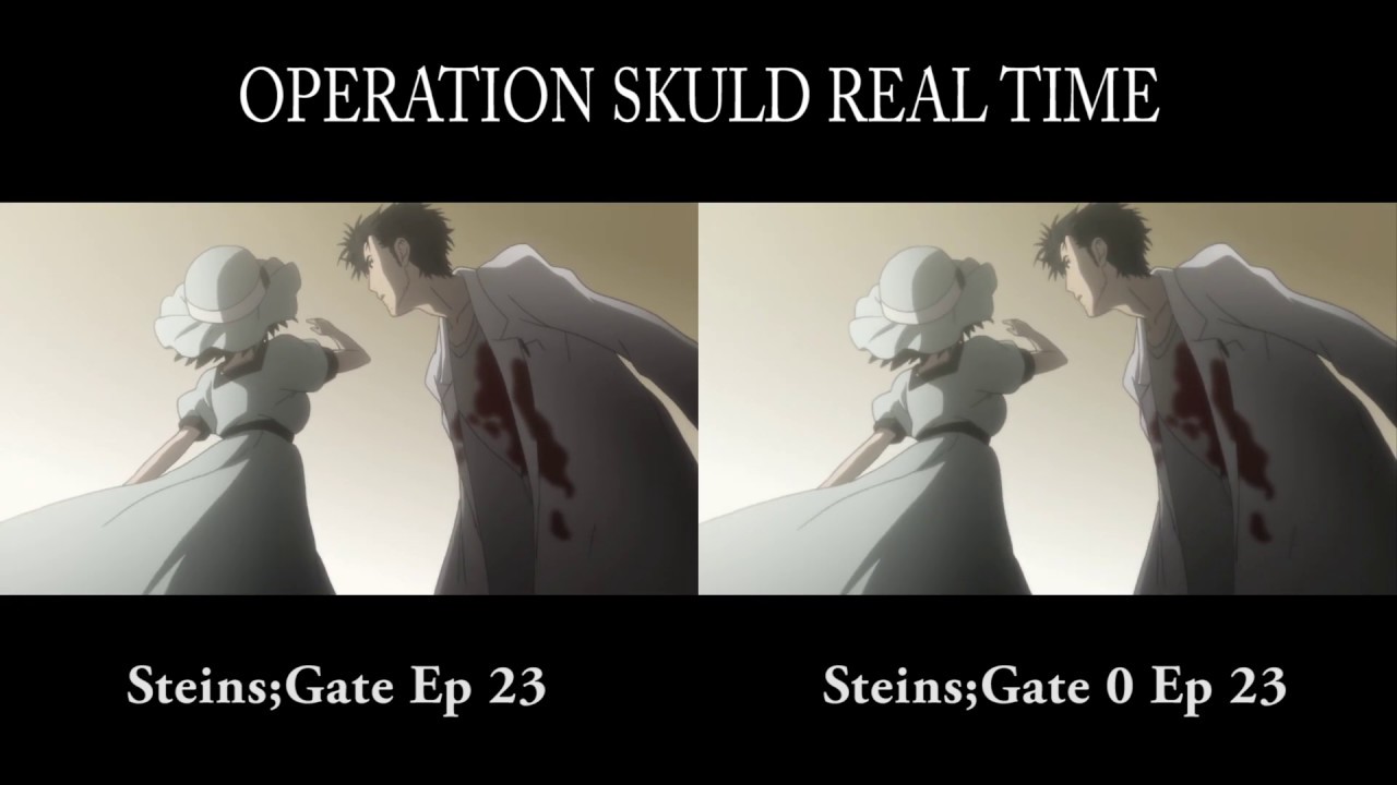 Steins Gate Ep 23 Steins Gate 0 Ep 23 Operation Skuld Real Time Comparison Anime Wacoca Japan People Life Style