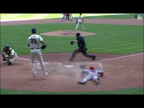 [MLB] ブルワーズ ケインが強肩でランナーを刺す！