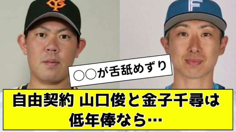 【朗報】在京球団編成担当「山口俊と金子千尋は低年俸なら…【なんJ反応】【プロ野球反応集】【2chスレ】【1分動画】【5chスレ】