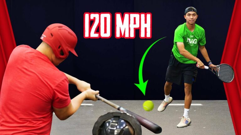 プロ野球選手対時速120マイルのテニスボール