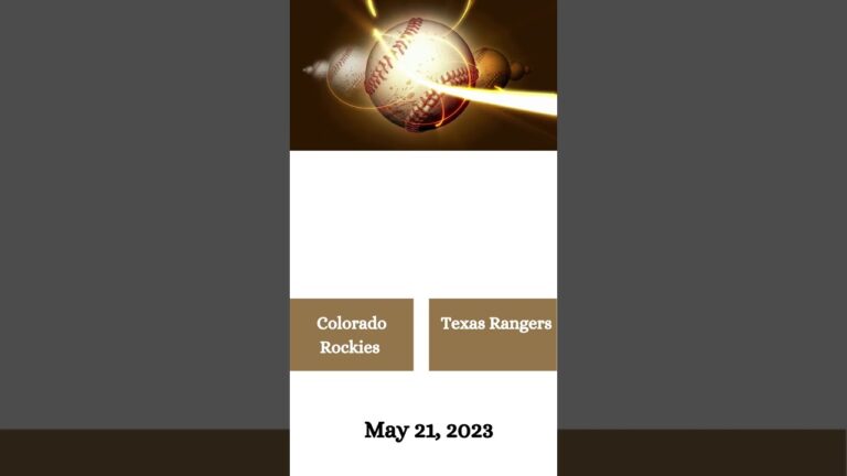 Colorado Rockies vs Texas Rangers: Score from last nights game, May 21, 2023 #shorts