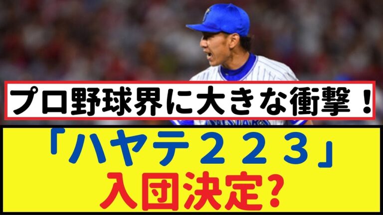 元DeNAの田中健二朗投手と池谷蒼太投手が「ハヤテ２２３」入団！プロ野球界に大きな衝撃！【x・なんJ反応】 #x #なんJ反応