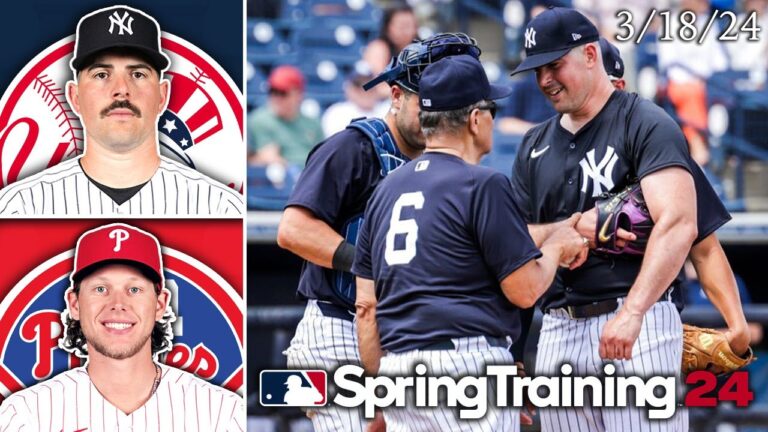 ニューヨーク・ヤンキース vs フィラデルフィア・フィリーズ | 春季トレーニングのハイライト |  3/18/24