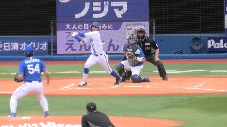 -2024.05.19-【NPB】６回裏 ふじっしー 森敬斗を空三振で一打同点のピンチ脱出‼︎ 中日ドラゴンズ（vs横浜DeNA）