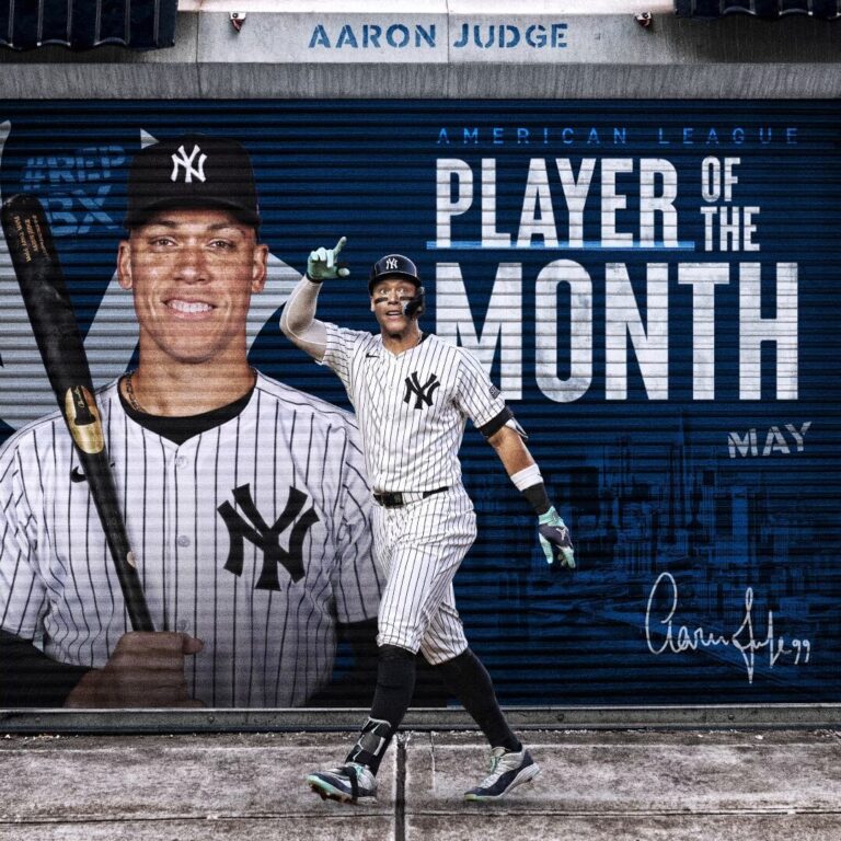 [Yankees] 全力で頑張っています🔥 AL 月間最優秀選手に選ばれた @TheJudge44 さん、おめでとうございます🫡