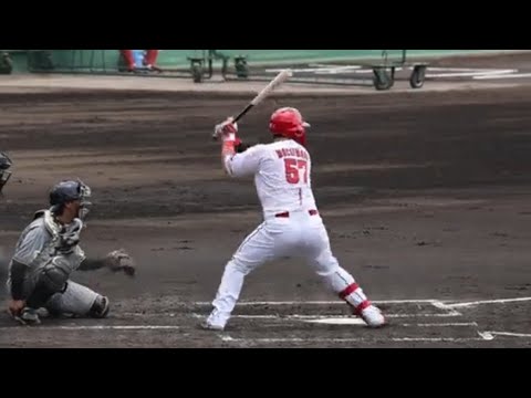 カープ由宇二軍情報 持丸選手 先制ホームラン❗💪