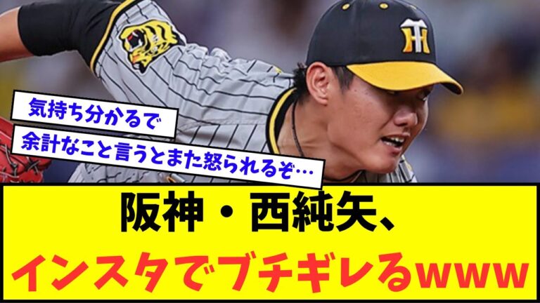 【画像あり】阪神・西純矢、あまりの理不尽にインスタでブチギレるwwwww【なんJ反応】【2chスレ】【5chスレ】【プロ野球反応集】