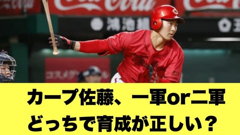 【議論】カープ佐藤啓介、1軍or2軍どちらで育成するべき2ちゃんねる反応集】【プロ野球反応】【カープ広島】