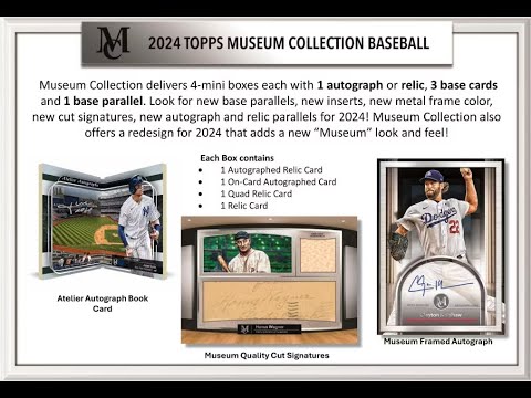 野球カード ケース開封 BGB1525 MLB 2024 TOPPS MUSEUM COLLECTION GROUP BREAKS BROG水道橋店 トレカ開封動画 大谷翔平 山本由伸 今永昇太