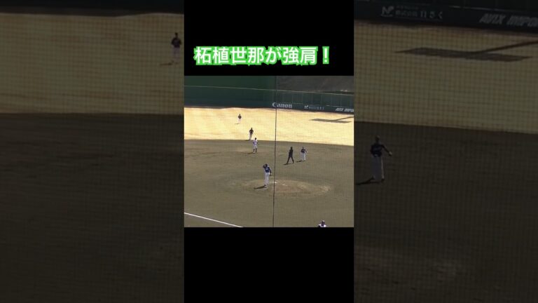 柘植世那が素晴らしい肩！巨人 舟越秀虎と盗塁を阻止！ #プロ野球 【教育リーグ読売ジャイアンツ対 西武ライオンズ2024年3月10日】 #baseball #野球