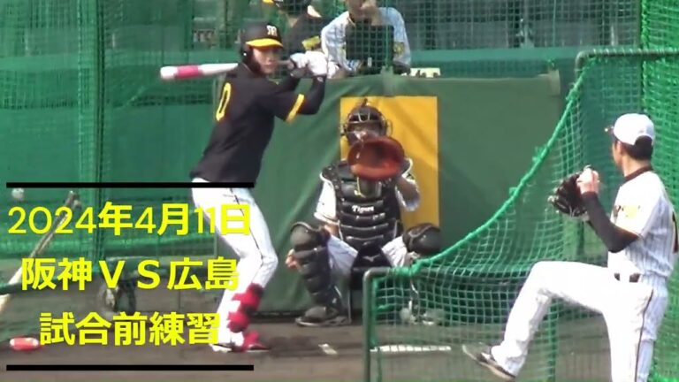 阪神タイガース 試合前打撃練習 2024.4.11