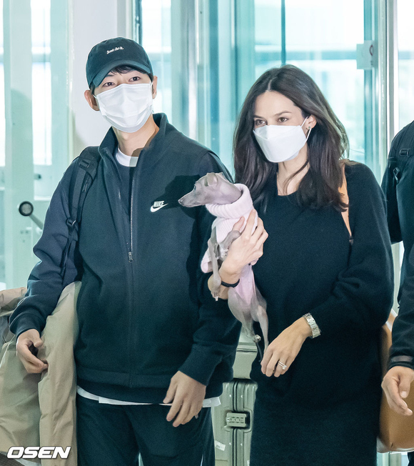 【photo】ソン・ジュンギ、妊娠中の妻ケイティと共に出国…左手薬指の指輪に注目（動画あり） K Pop Wacoca Japan