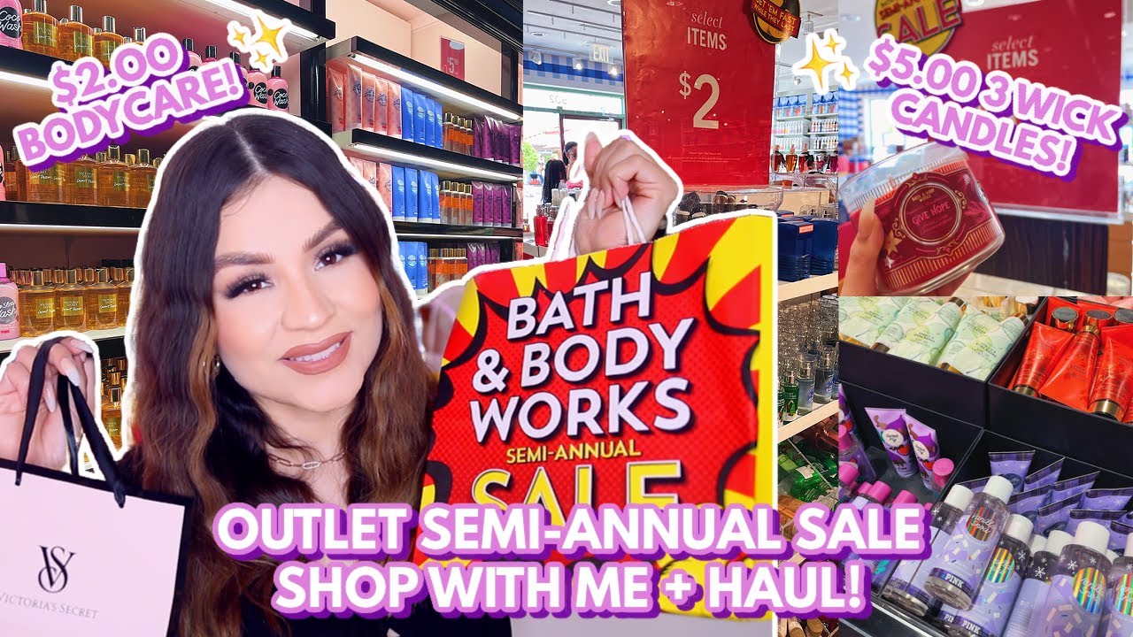 B&BW + VS SEMIANNUAL SALE OUTLET SHOP WITH ME + HUGE HAUL PT. 2 💕