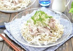  さっぱり麺で夏バテ解消！時短で簡単！大葉とザクザク鬼おろしの冷やし蕎麦 