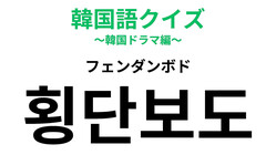 「횡단보도（フェンダンボド）」の意味は？ヒントは、誰もが必ず見たことある身近なもの！