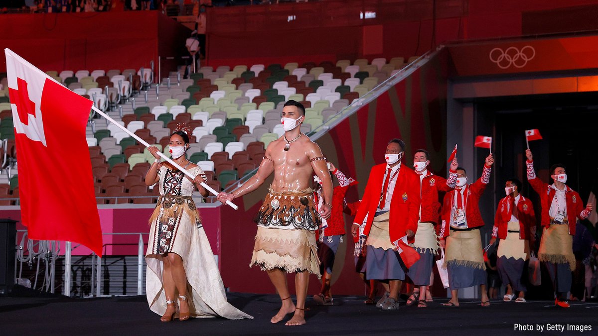 Olympic Games Tokyo 2020 Opening Ceremony オリンピックの開会式の有名人、トンガのピタ・タウファトファ