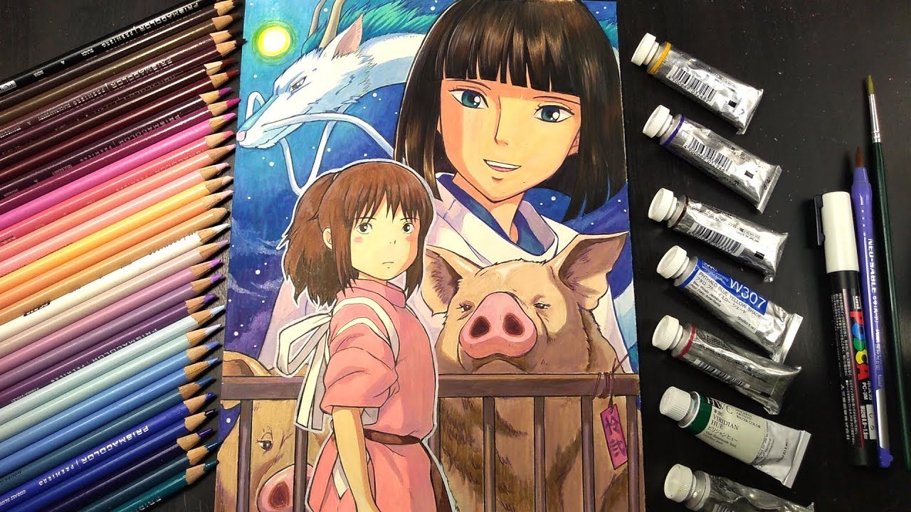 Drawing Spirited Away 千と千尋の神隠し イラスト描いてみた アナログ水彩色鉛筆メイキング ジブリ Ghibri News Wacoca Japan People Life Style