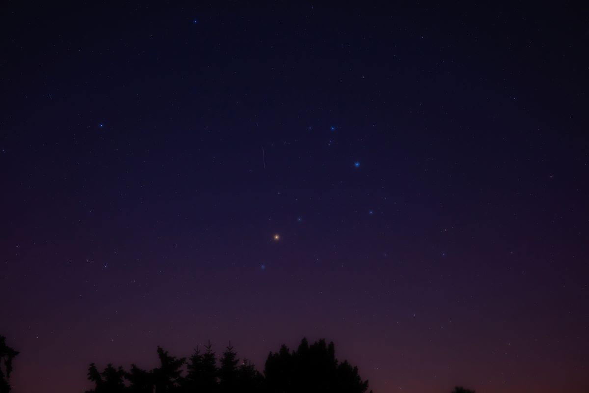 さそり座と赤く輝く1等星アンタレス（Shutterstock.com）