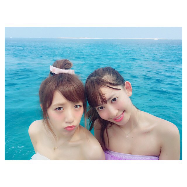 小嶋陽菜 今日の東京は寒いわ この前の沖縄の写真 Okinawa Summervacation15 Wacoca