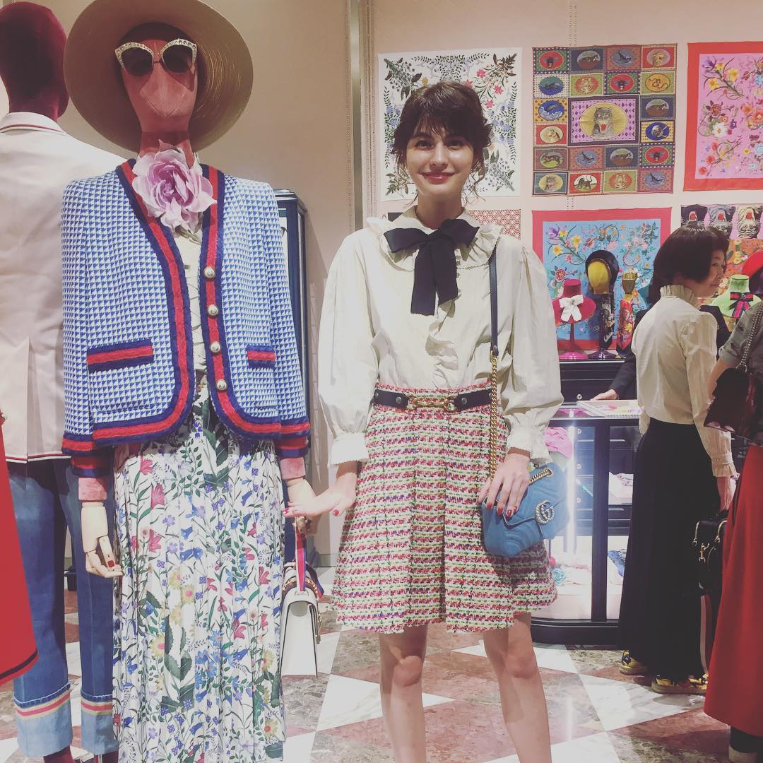 Numerotokyo Gucciginza のリニューアルパーティにて マギー さんをキャッチ 可愛いマネキンポーズでパチリ Gucci Maggymoon Gucci Wacoca Japan People Life Style