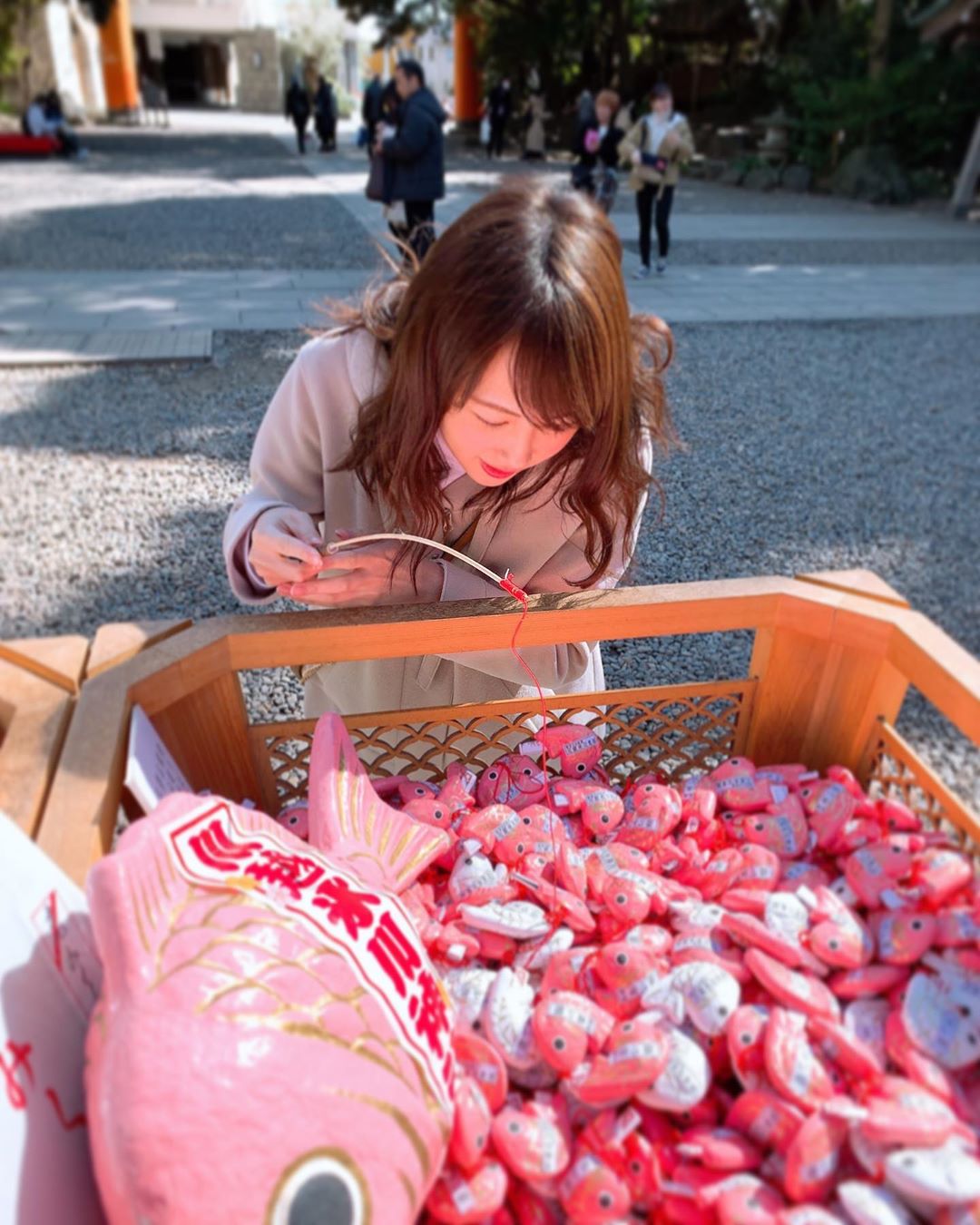 永島聖羅 あい鯛みくじ ユニークなおみくじでした 川越氷川神社 永島聖羅 Wacoca Japan People Life Style