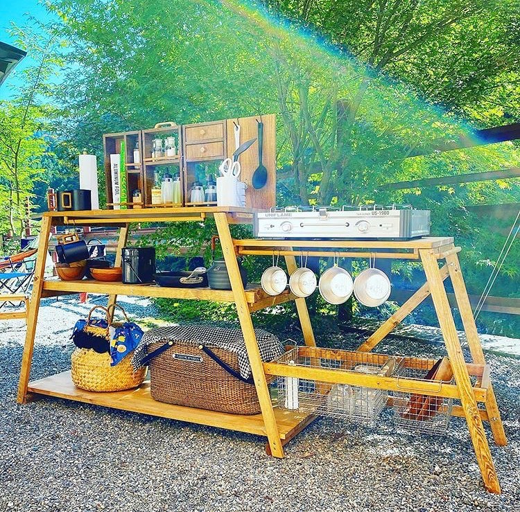 Hinataoutdoor Achiy8 さんのpic 高さも広さもぴったりな自作キッチンテーブル 虹が差し込んで写真映えてます Hinataoutdoor を付け Wacoca Japan People Life Style