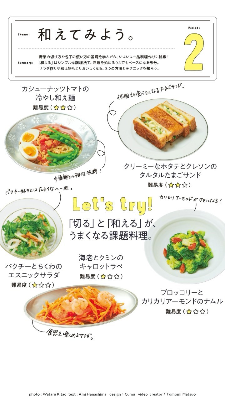 Hanakomagazine 切る と 和える が うまくなる課題料理 詳しいレシピは 特設サイト Hanako S Recipe にアップされています ストーリーズアーカ Wacoca Japan People Life Style